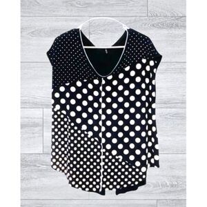 Edista Los Angeles Sleeveless Polka Dot Top Medium